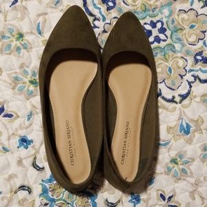 Shoes, these are an olive green / dark gray color